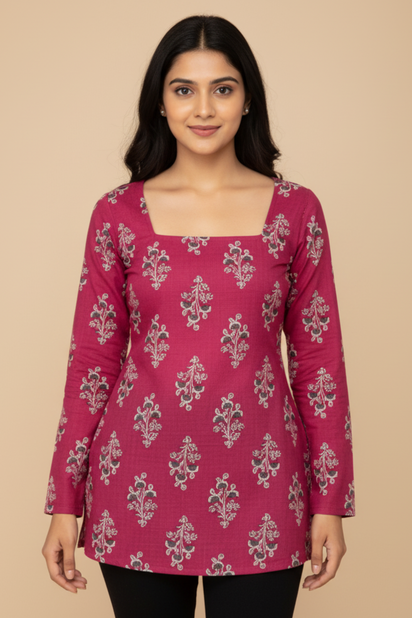 Roop Square-Neck Corset Kurti