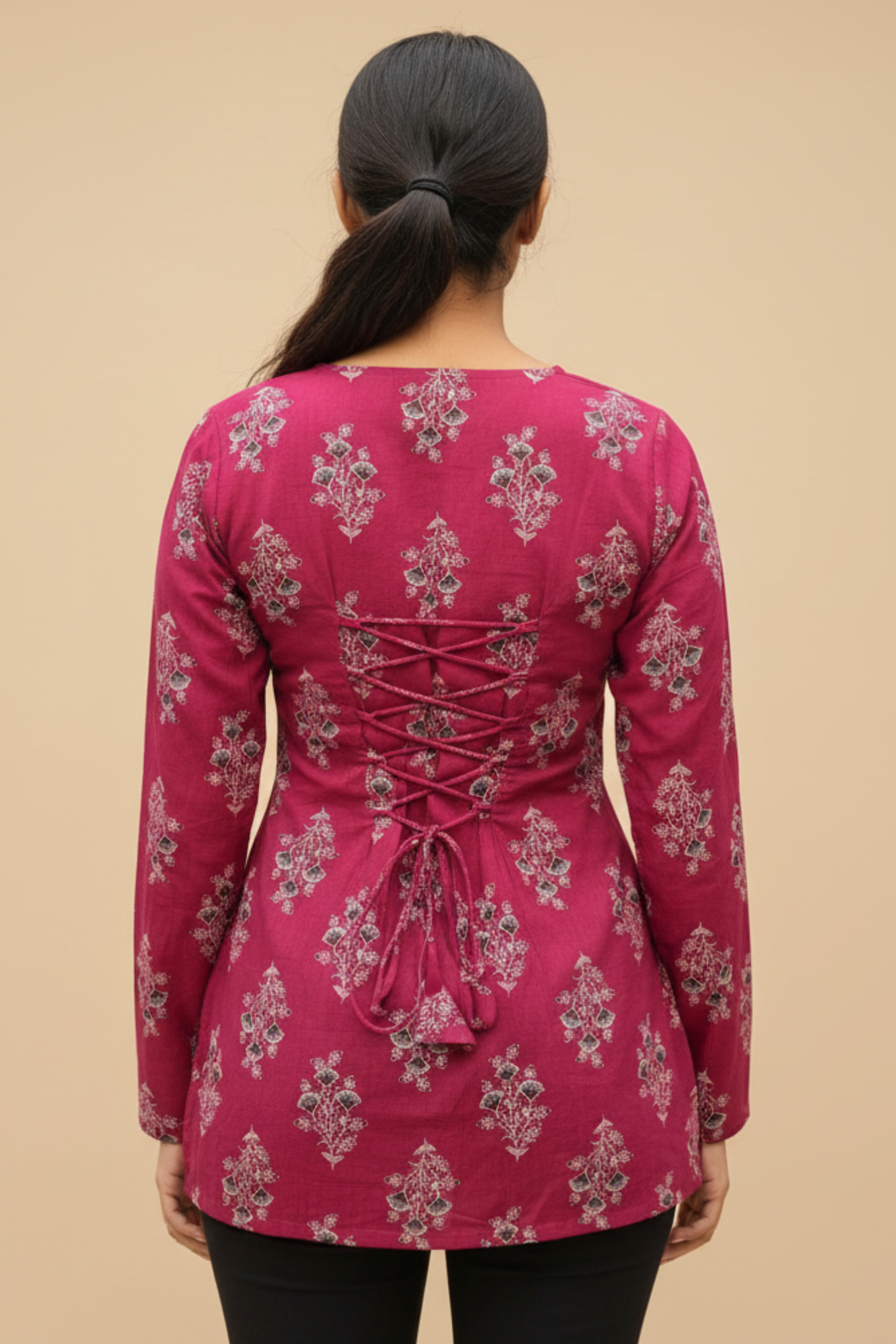 Roop Square-Neck Corset Kurti