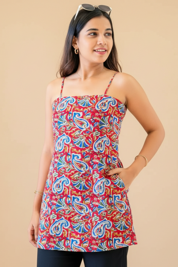 Kaavya Spaghetti Strap Kurti