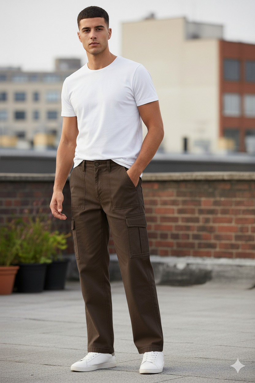 Dark Brown Adjustable Cargos