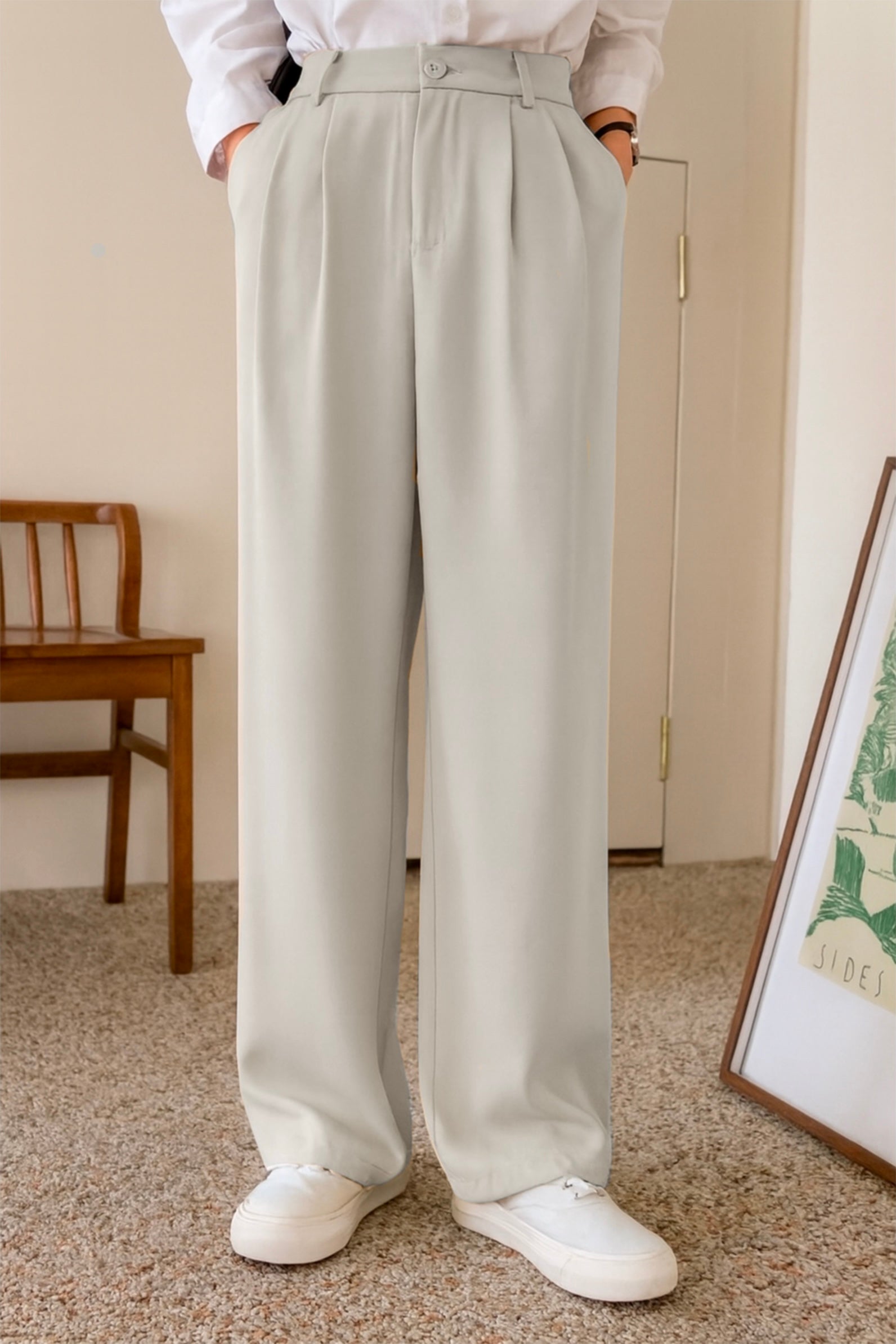 Relaxed Beige Pants