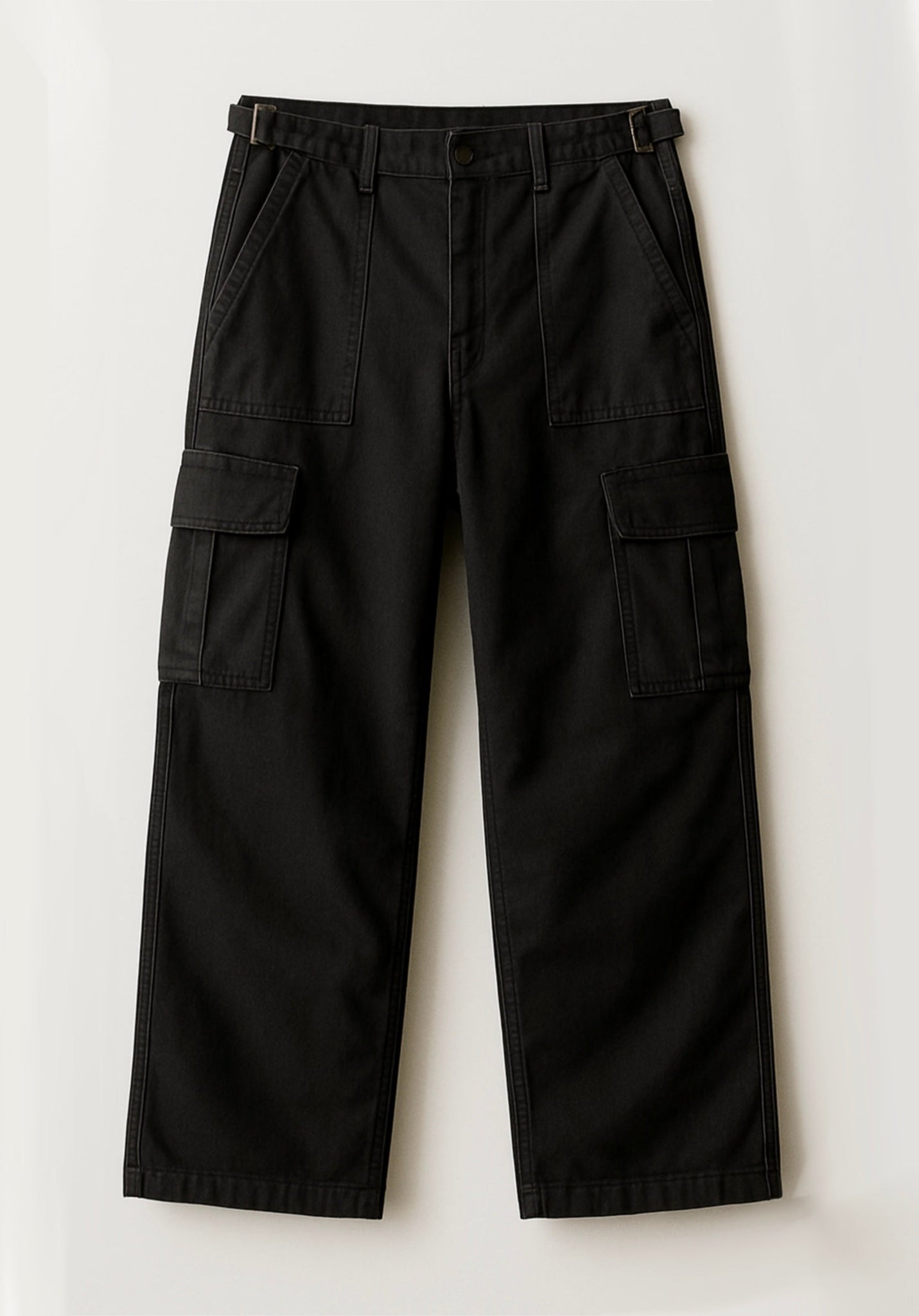 Black Adjustable Cargos
