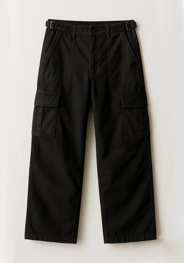 Black Adjustable Cargos