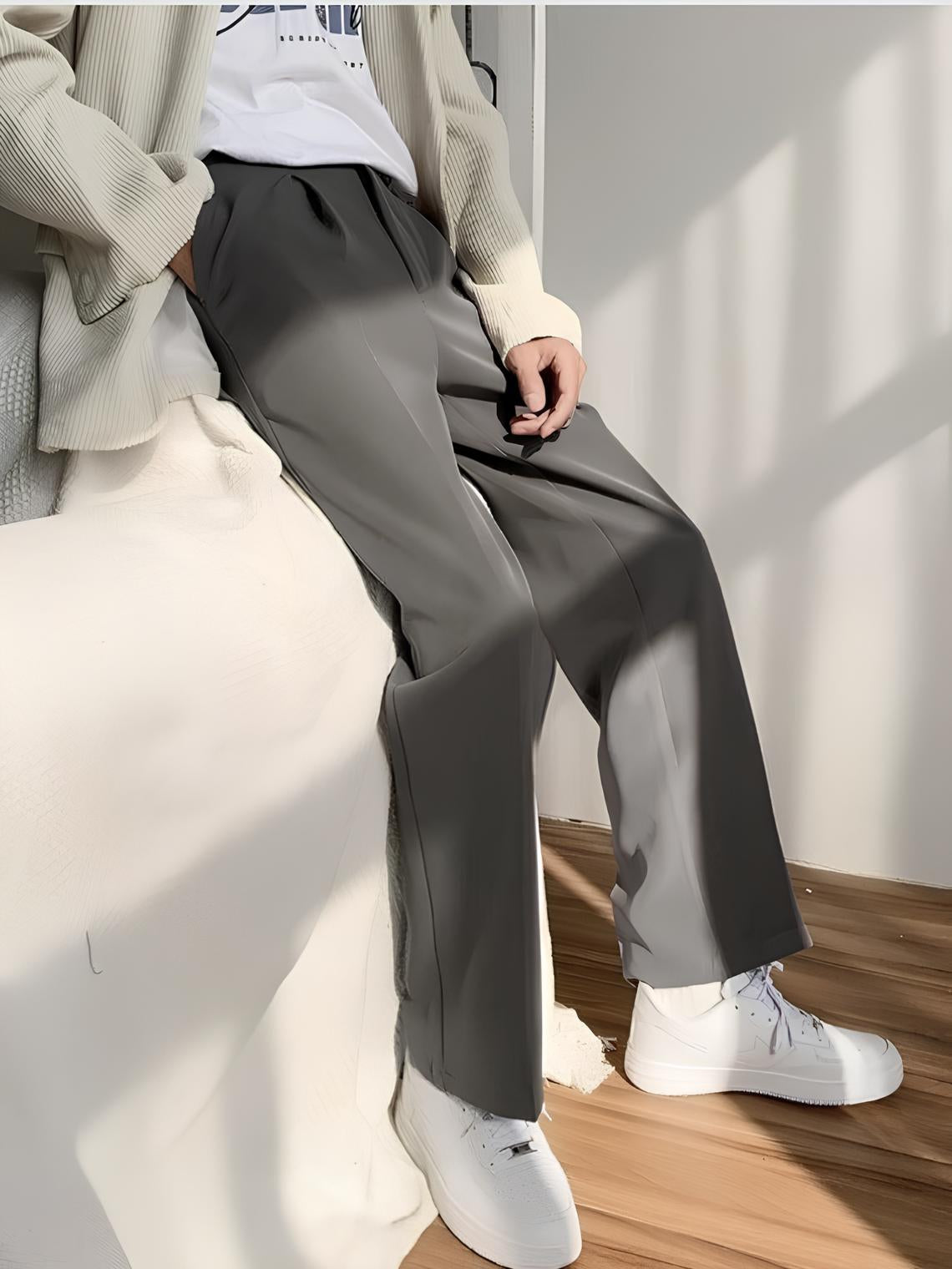 Dark Grey Korean Pants