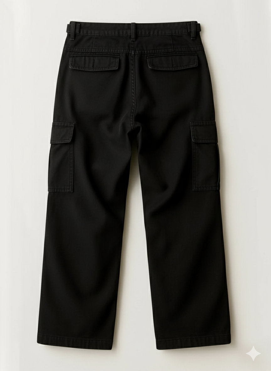 Black Adjustable Cargos