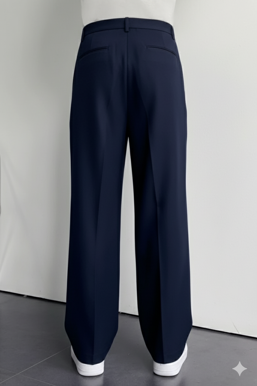 Navy Blue Korean Pants
