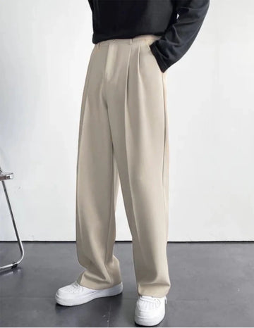 Matte Beige Korean Pants