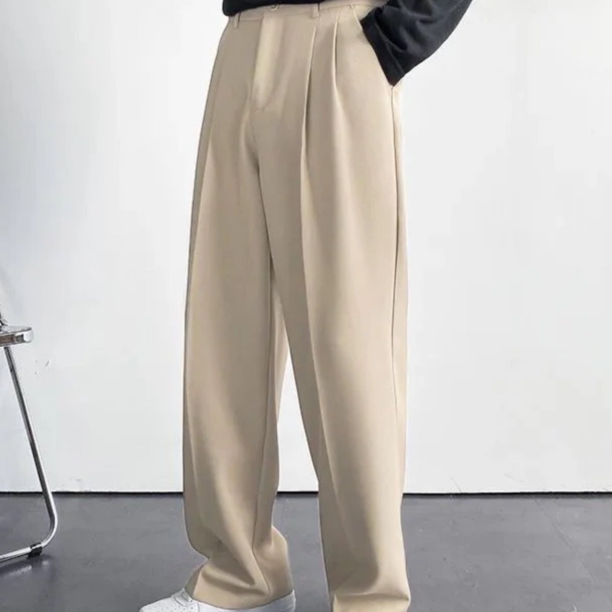 Beige Korean Pants