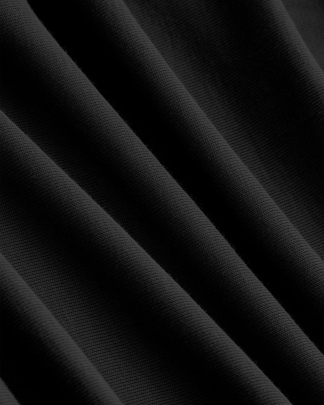 Drawstring Ruched Bodycon Midi Dress in Black