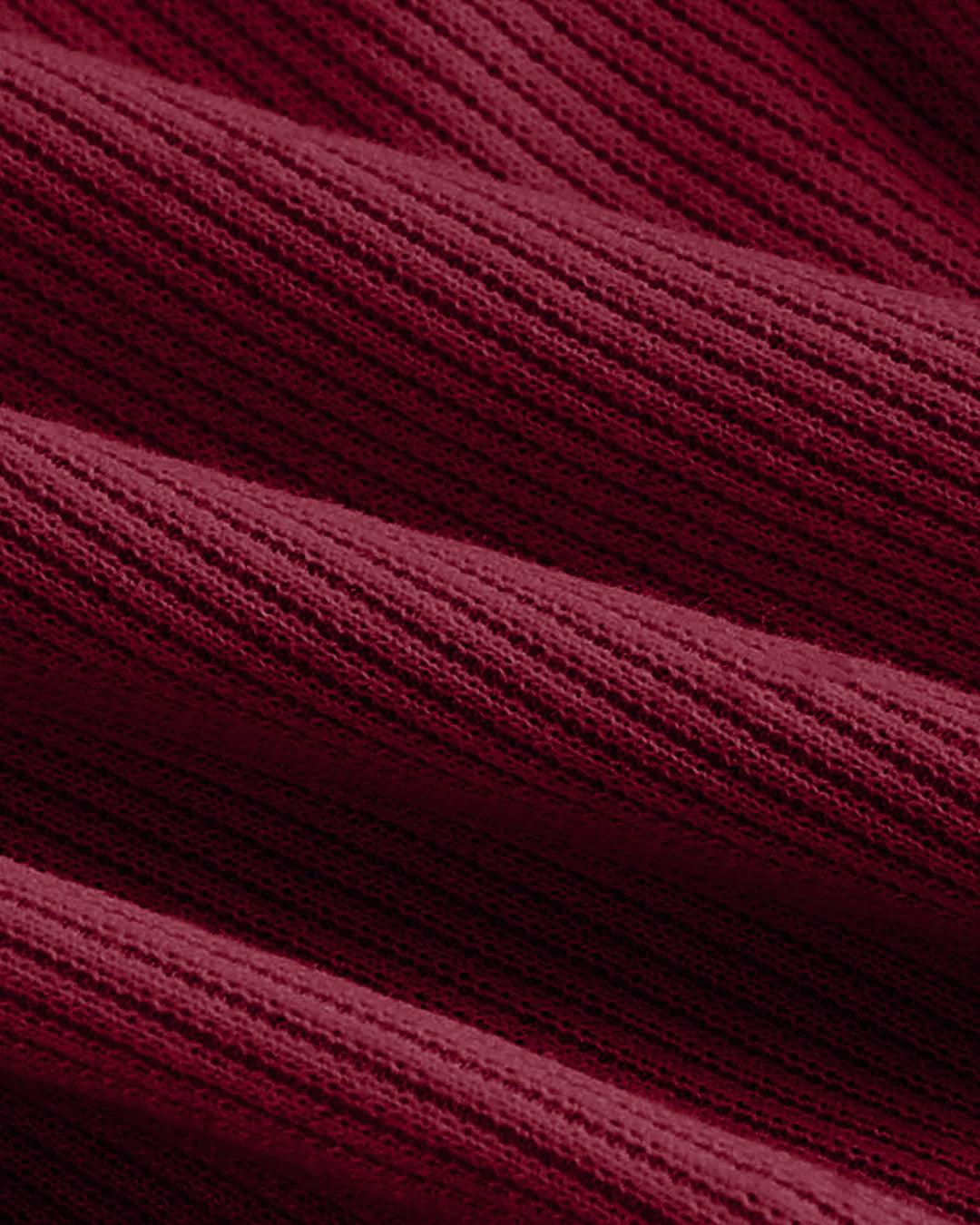 Solid Ruched Sleeveless Ribbed Knit Dress In Cherry Red