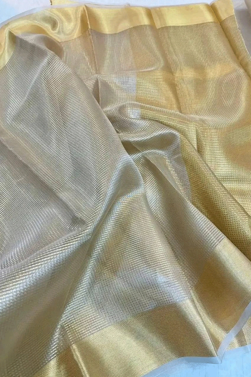 South Indian Actress Nayanthara Banarasi Silk Saree